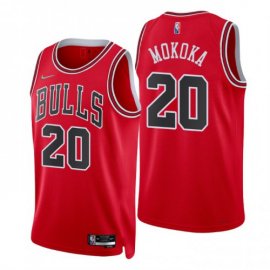 Nike Chicago Bulls #20 Adam Mokoka Red Mens 2021-22 NBA 75th Anniversary Diamond Swingman Jersey – Icon Edition Mens