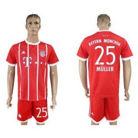Bayern Munchen #25 Muller Home Soccer Club Jersey