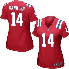 Nike New England Patriots #14 Mohamed Sanu Sr Red Alternate Womens Stitched NFL Elite Jersey