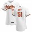 Baltimore Orioles #51 Paul Fry Mens Nike White Home 2020 Authentic Player MLB Jersey