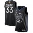 Nike Golden State Warriors #33 James Wiseman Black 2022 NBA Finals Statement Edition Jersey Mens
