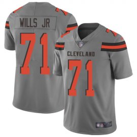 Nike Cleveland Browns #71 Jedrick Wills JR Gray Mens Stitched NFL Limited Inverted Legend Jersey