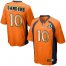 Nike Denver Broncos #10 Emmanuel Sanders Orange Team Color Mens Stitched NFL Game Super Bowl 50 Collection Jersey