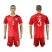 Danmark #3 Kjaer Red Home Soccer Country Jersey