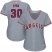 Los Angeles Angels #30 Nolan Ryan Grey Road Womens Stitched MLB Jersey