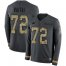 Nike Detroit Lions #72 Halapoulivaati Vaitai Anthracite Salute to Service Mens Stitched NFL Limited Therma Long Sleeve Jersey