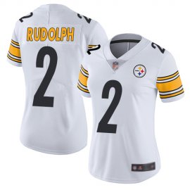 Nike Pittsburgh Steelers #2 Mason Rudolph White Womens Stitched NFL Vapor Untouchable Limited Jersey