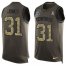 Nike Dallas Cowboys #31 Byron Jones Green Mens Stitched NFL Limited Salute To Service Tank Top Jersey