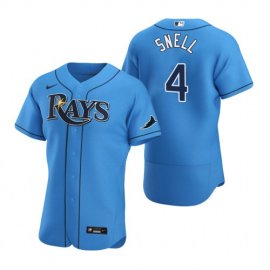 Tampa Bay Rays #4 Blake Snell Mens Nike Light Blue Alternate 2020 Authentic Player MLB Jersey