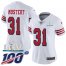 Nike San Francisco 49ers #31 Raheem Mostert White Super Bowl LIV 2020 Womens Stitched NFL Limited Rush 100th Season Jersey