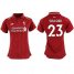 Womens Liverpool #23 Shaqiri Red Home Soccer Club Jersey