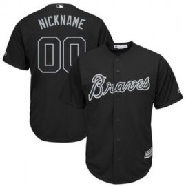 Atlanta Braves Majestic 2019 Players Weekend Cool Base Roster Custom Jersey Black