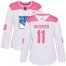 Adidas New York Rangers #11 Mark Messier White/Pink Authentic Fashion Womens Stitched NHL Jersey