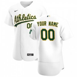 Oakland Athletics Custom Mens Nike White Home 2020 Authentic Player MLB Jersey