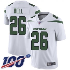 Nike New York Jets #26 LeVeon Bell White Youth Stitched NFL 100th Season Vapor Limited Jersey