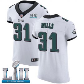 Nike Philadelphia Eagles #31 Jalen Mills White Super Bowl LII Mens Stitched NFL Vapor Untouchable Elite Jersey