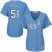Kansas City Royals #51 Jason Vargas Light Blue Alternate Womens Stitched MLB Jersey