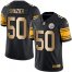 Nike Pittsburgh Steelers #50 Ryan Shazier Black Mens Stitched NFL Limited Gold Rush Jersey