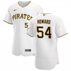 Pittsburgh Pirates #54 Sam Howard Mens Nike White Home 2020 Authentic Player MLB Jersey