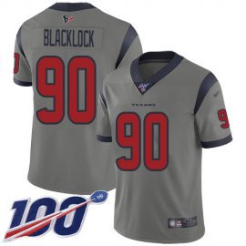 Nike Houston Texans #90 Ross Blacklock Gray Youth Stitched NFL Limited Inverted Legend 100th Season Jersey