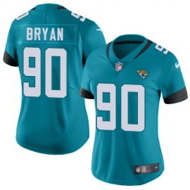 Nike Jacksonville Jaguars #90 Taven Bryan Teal Green Alternate Womens Stitched NFL Vapor Untouchable Limited Jersey