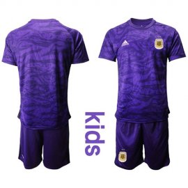 Argentina Blank Black Goalkeeper Kid Soccer Country Jersey