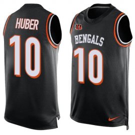 Nike Cincinnati Bengals #10 Kevin Huber Black Team Color Mens Stitched NFL Limited Tank Top Jersey