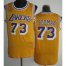 Los Angeles Lakers 73 Dennis Rodman Yellow Hardwood Classics Revolution 30 NBA Jerseys Cheap