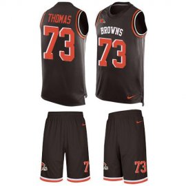 Nike Cleveland Browns #73 Joe Thomas Brown Team Color Mens Stitched NFL Limited Tank Top Suit Jersey