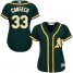 Oakland Athletics #33 Jose Canseco Green Alternate Womens Stitched MLB Jersey
