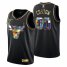 Chicago Bulls Custom Mens Golden Edition Diamond Logo 2021/22 Swingman Jersey – Black