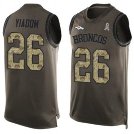 Nike Denver Broncos #26 Isaac Yiadom Green Mens Stitched NFL Limited Salute To Service Tank Top Jersey