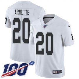 Nike Las Vegas Raiders #20 Damon Arnette White Mens Stitched NFL 100th Season Vapor Untouchable Limited Jersey