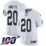 Nike Las Vegas Raiders #20 Damon Arnette White Mens Stitched NFL 100th Season Vapor Untouchable Limited Jersey