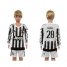 Juventus #28 Khedira Home Long Sleeves Kid Soccer Club Jersey