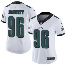 Nike Philadelphia Eagles #96 Derek Barnett White Womens Stitched NFL Vapor Untouchable Limited Jersey