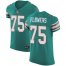 Nike Miami Dolphins #75 Ereck Flowers Aqua Green Alternate Mens Stitched NFL New Elite Jersey