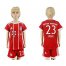 Bayern Munchen #23 Vidal Home Kid Soccer Club Jersey