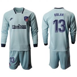 Atletico Madrid #13 Oblak Third Long Sleeves Soccer Club Jersey