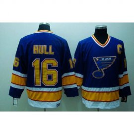 St. Louis Blues #16 Brett Hull Stitched Blue CCM Throwback NHL Jersey