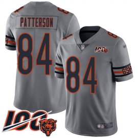 Nike Chicago Bears #84 Cordarrelle Patterson Silver Mens Stitched NFL Limited Inverted Legend 100th Season Jersey