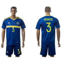 Bosnia Herzegovina #3 Bicakcic Home Soccer Country Jersey