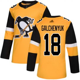 Adidas Pittsburgh Penguins #18 Alex Galchenyuk Gold Alternate Authentic Stitched NHL Jersey