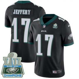 Nike Philadelphia Eagles #17 Alshon Jeffery Black Alternate Super Bowl LII Champions Youth Stitched NFL Vapor Untouchable Limited Jersey