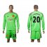 Manchester United #20 Sromero Green Goalkeeper Long Sleeves Soccer Club Jersey