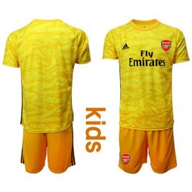 Arsenal Blank Yellow Goalkeeper Kid Soccer Club Jersey