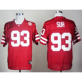 Nebraska Cornhuskers 93# Ndamukong Suh Red College Football Jersey