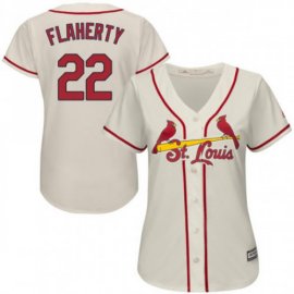 St.Louis Cardinals #22 Jack Flaherty Cream Alternate Womens Stitched MLB Jersey