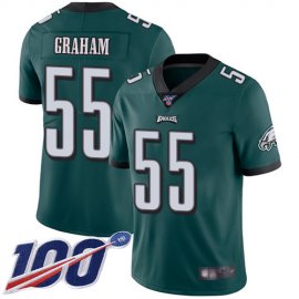 Nike Philadelphia Eagles #55 Brandon Graham Midnight Green Team Color Mens Stitched NFL 100th Season Vapor Limited Jersey