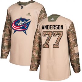 Adidas Columbus Blue Jackets #77 Josh Anderson Camo Authentic 2017 Veterans Day Stitched NHL Jersey